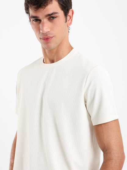 Wrinkled Texture Relaxed Fit T-Shirt