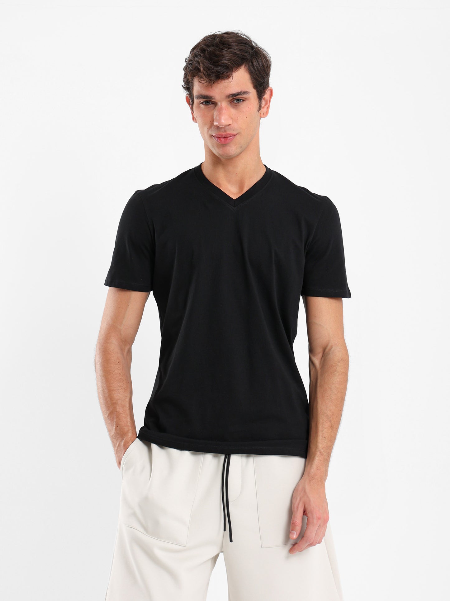 Basic Regular Fit V-Neck T-Shirt