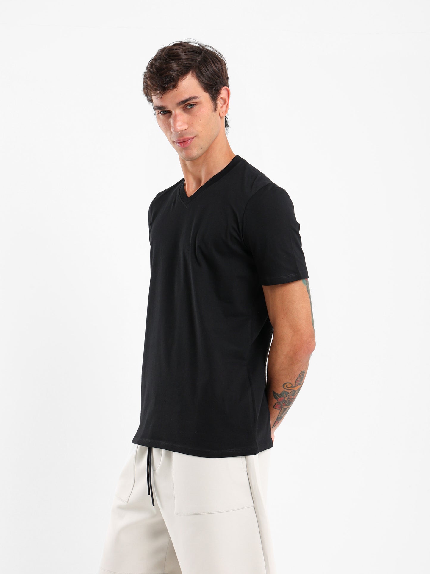 Basic Regular Fit V-Neck T-Shirt