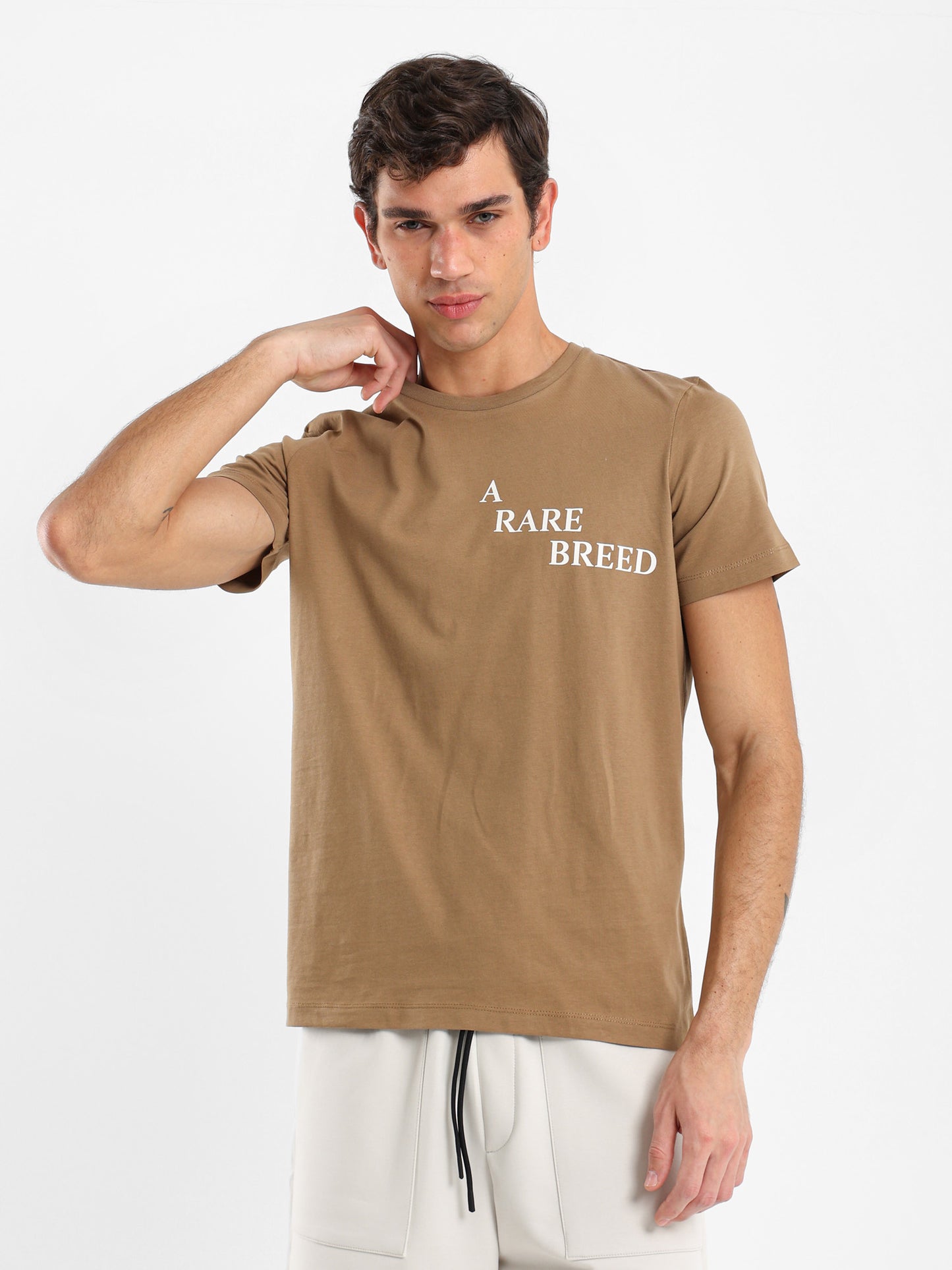 "A Rare Breed" Text Print T-Shirt