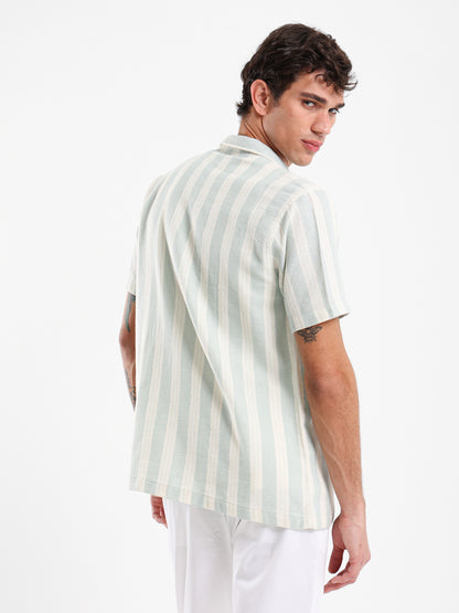 Textured Striped Shirt