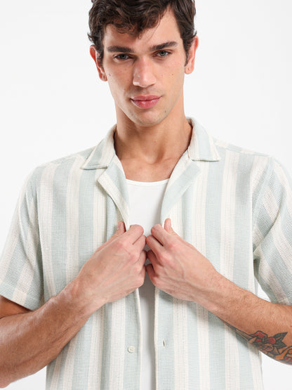 Textured Striped Shirt