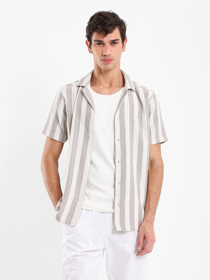 Textured Striped Shirt