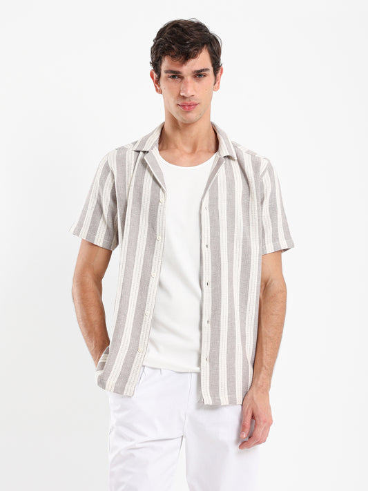 Textured Striped Shirt