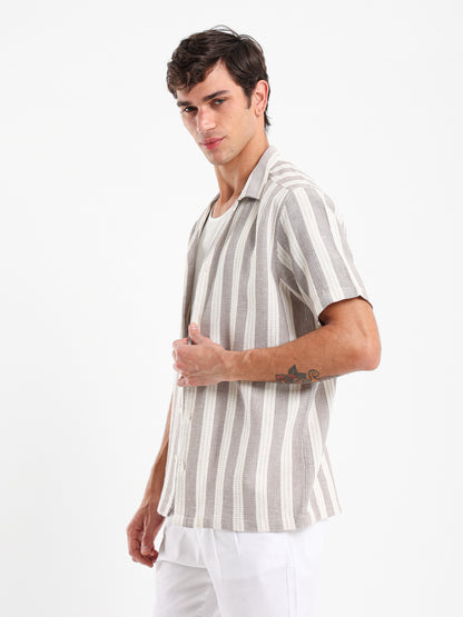 Textured Striped Shirt