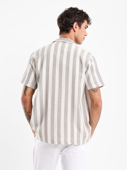 Textured Striped Shirt