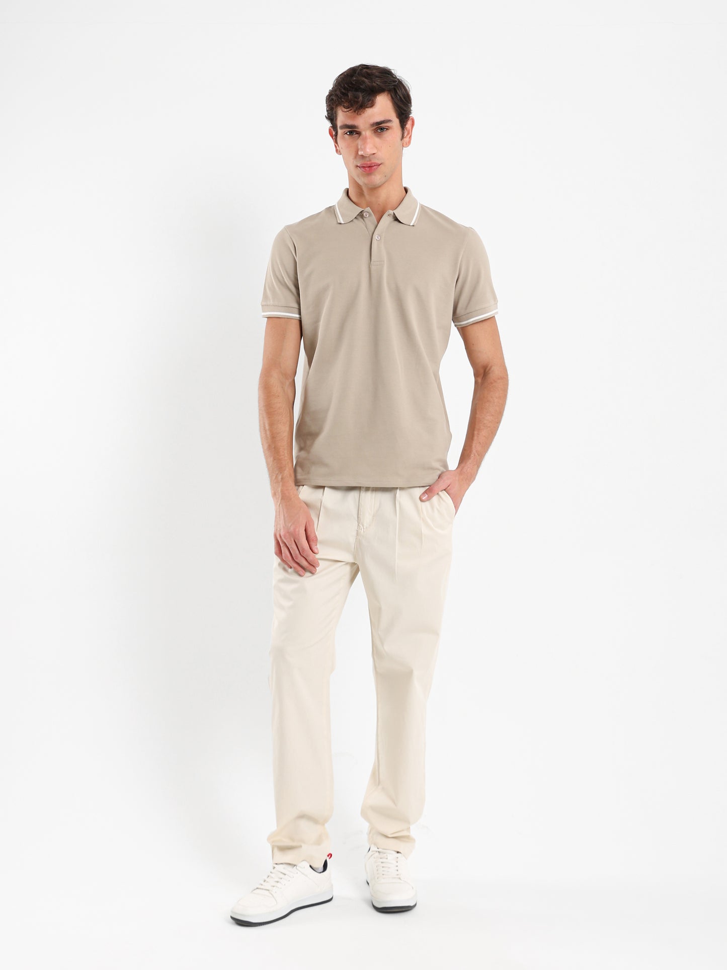 Contrasting Detail Polo Shirt