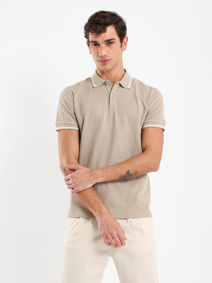 Contrasting Detail Polo Shirt