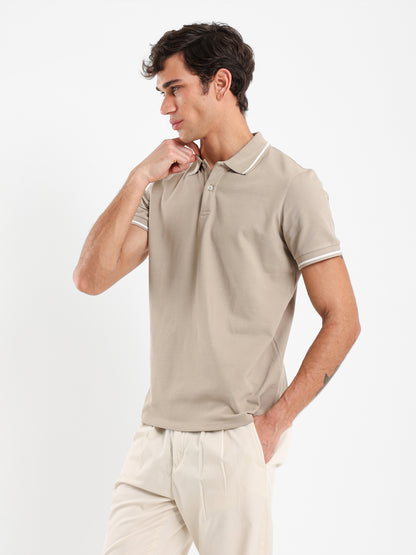 Contrasting Detail Polo Shirt