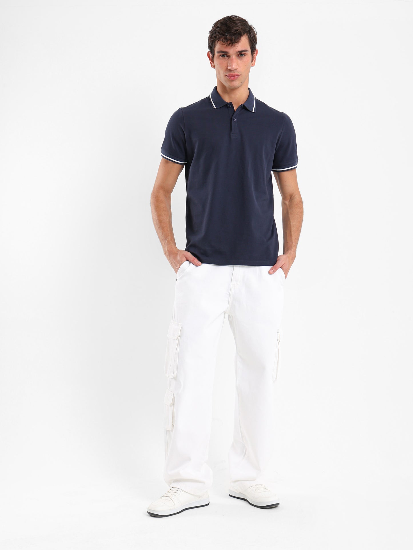 Contrasting Detail Polo Shirt
