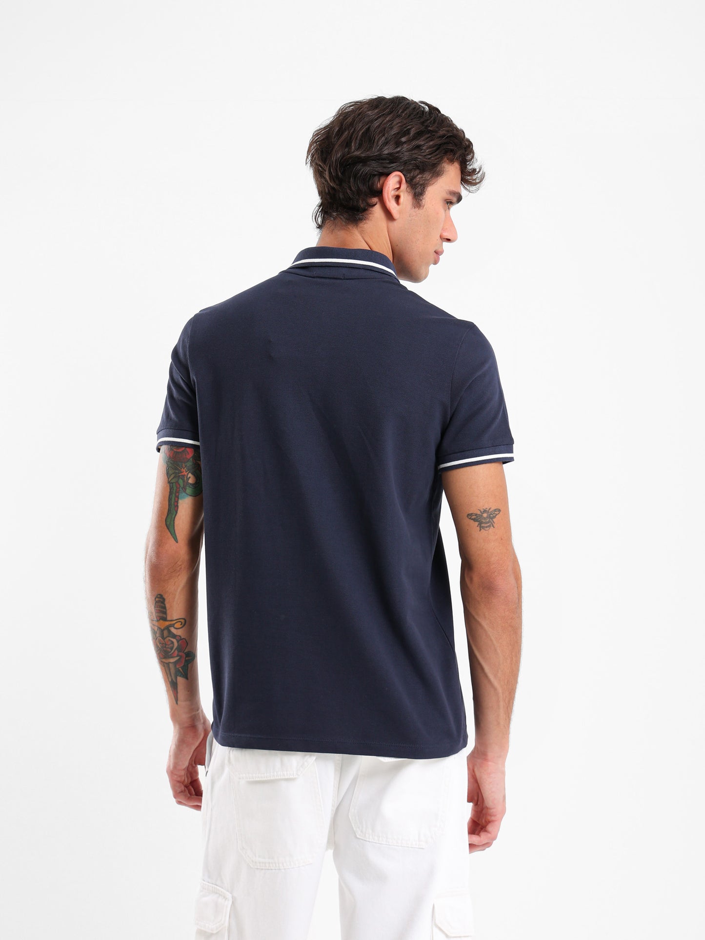 Contrasting Detail Polo Shirt