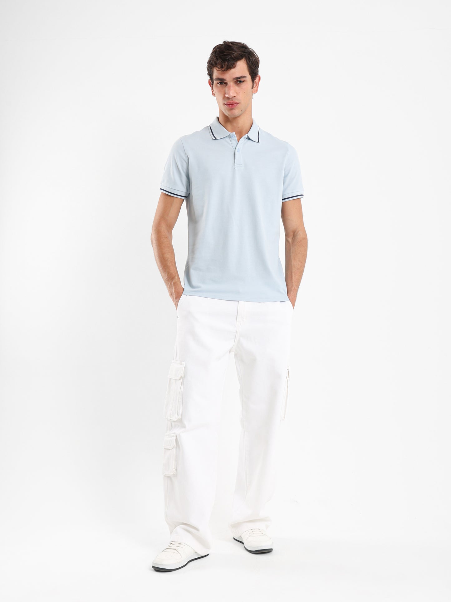 Contrasting Detail Polo Shirt