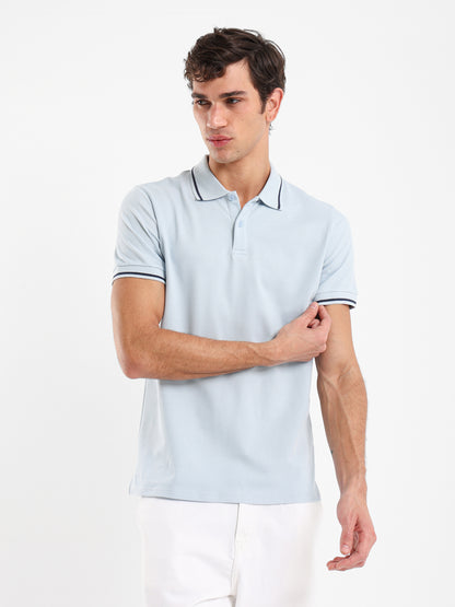 Contrasting Detail Polo Shirt