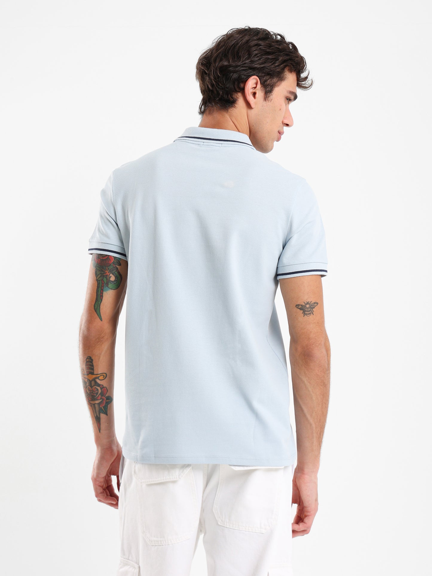 Contrasting Detail Polo Shirt