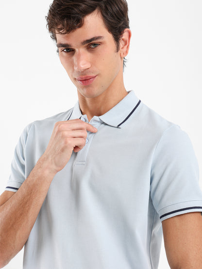 Contrasting Detail Polo Shirt