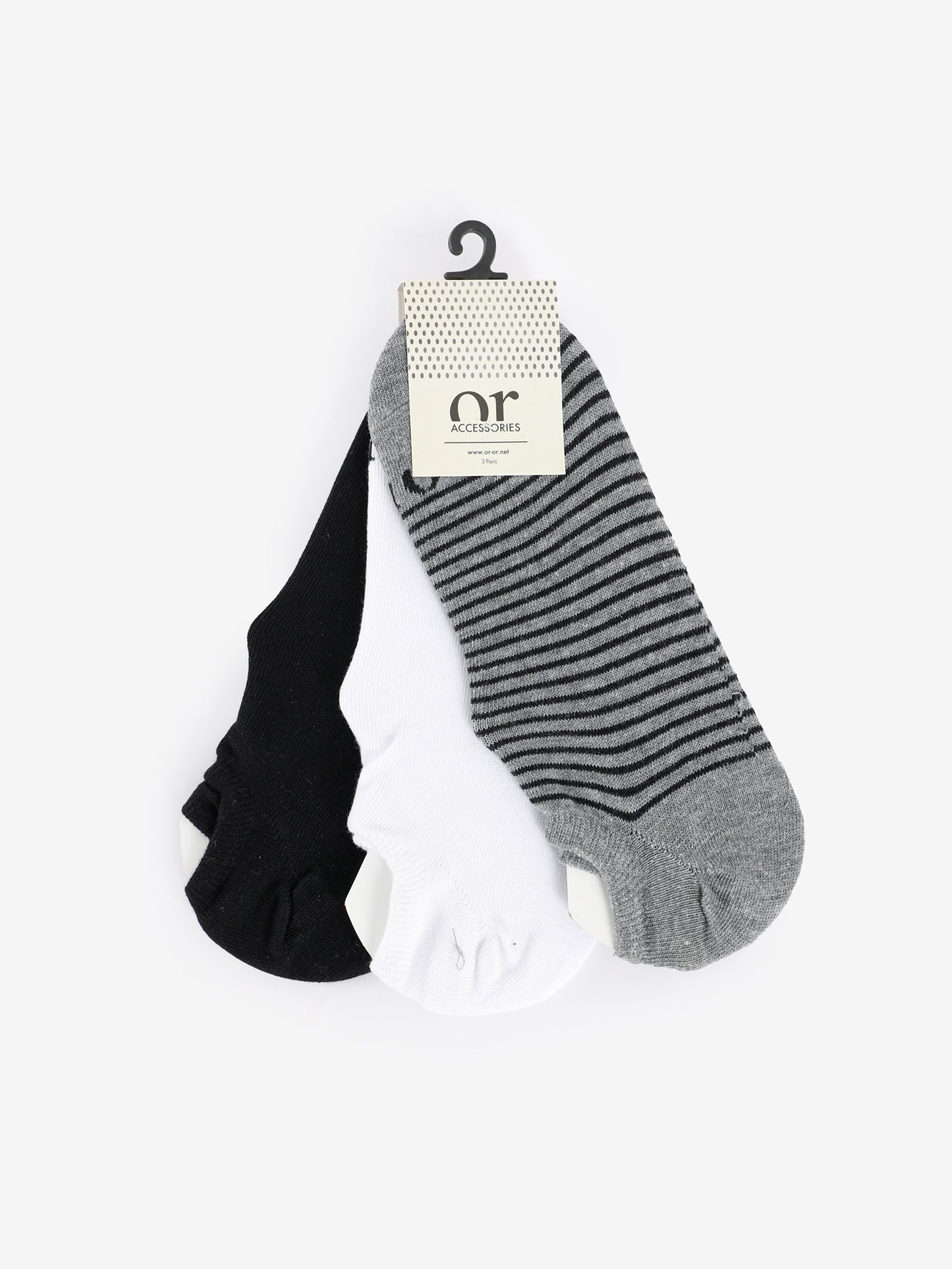 3-Piece Set of Men No Show Socks