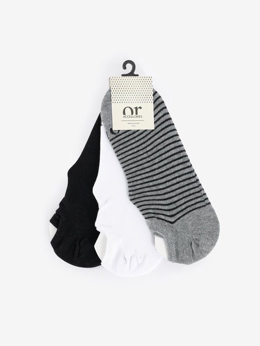 3-Piece Set of Men No Show Socks