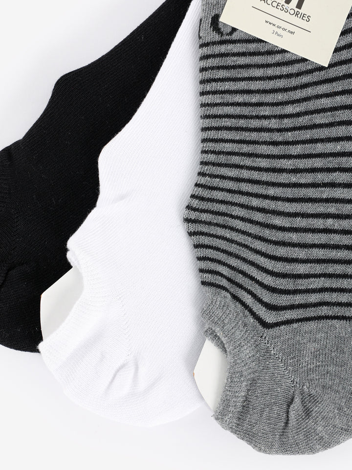 3-Piece Set of Men No Show Socks