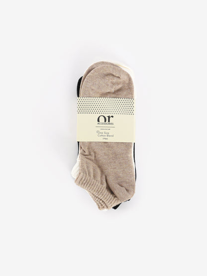 3-Piece Set of Basic Women Ankle Socks