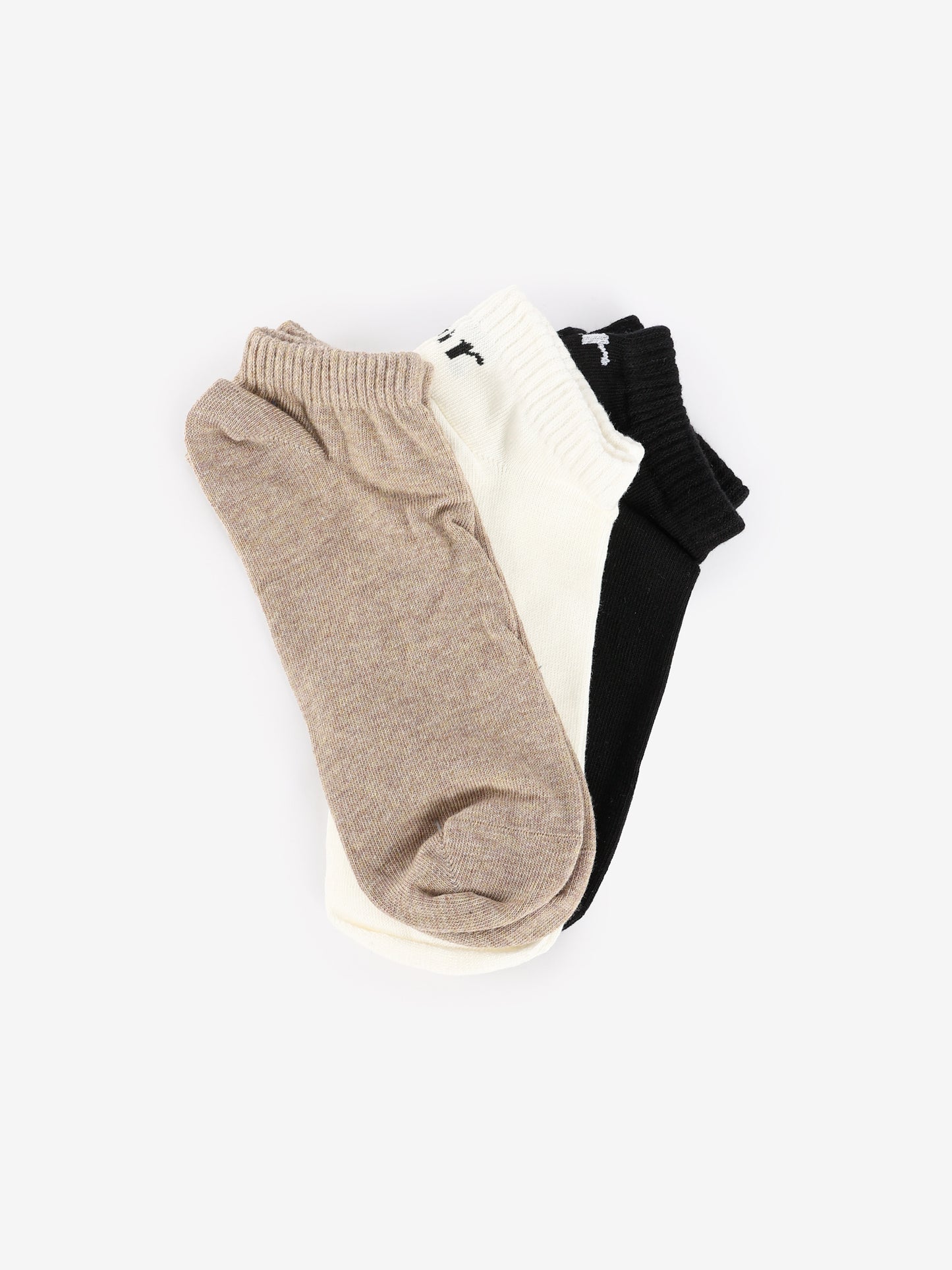 3-Piece Set of Basic Women Ankle Socks