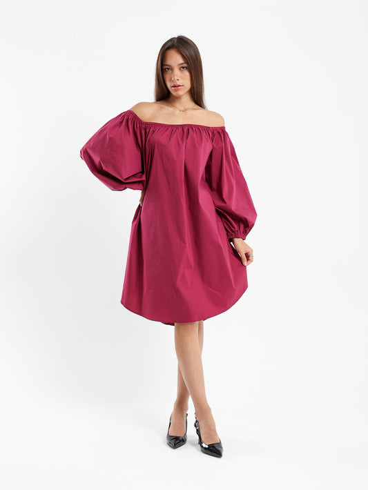 Off-Shoulder Puffy Dress