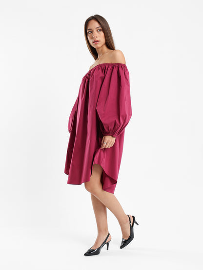 Off-Shoulder Puffy Dress