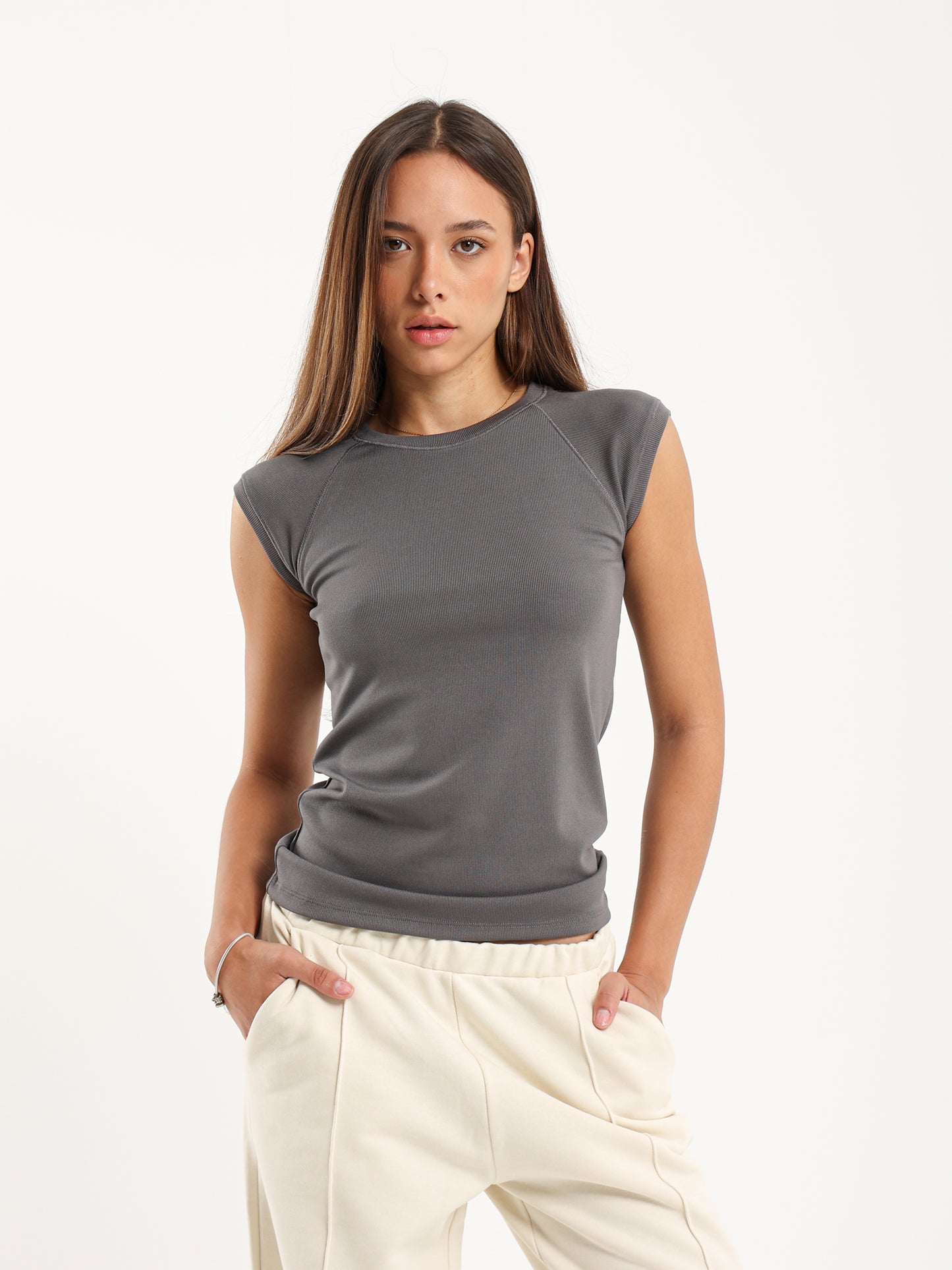 Fitted Short Raglan Sleeve Tee