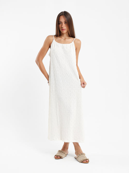 Textured Long Dress