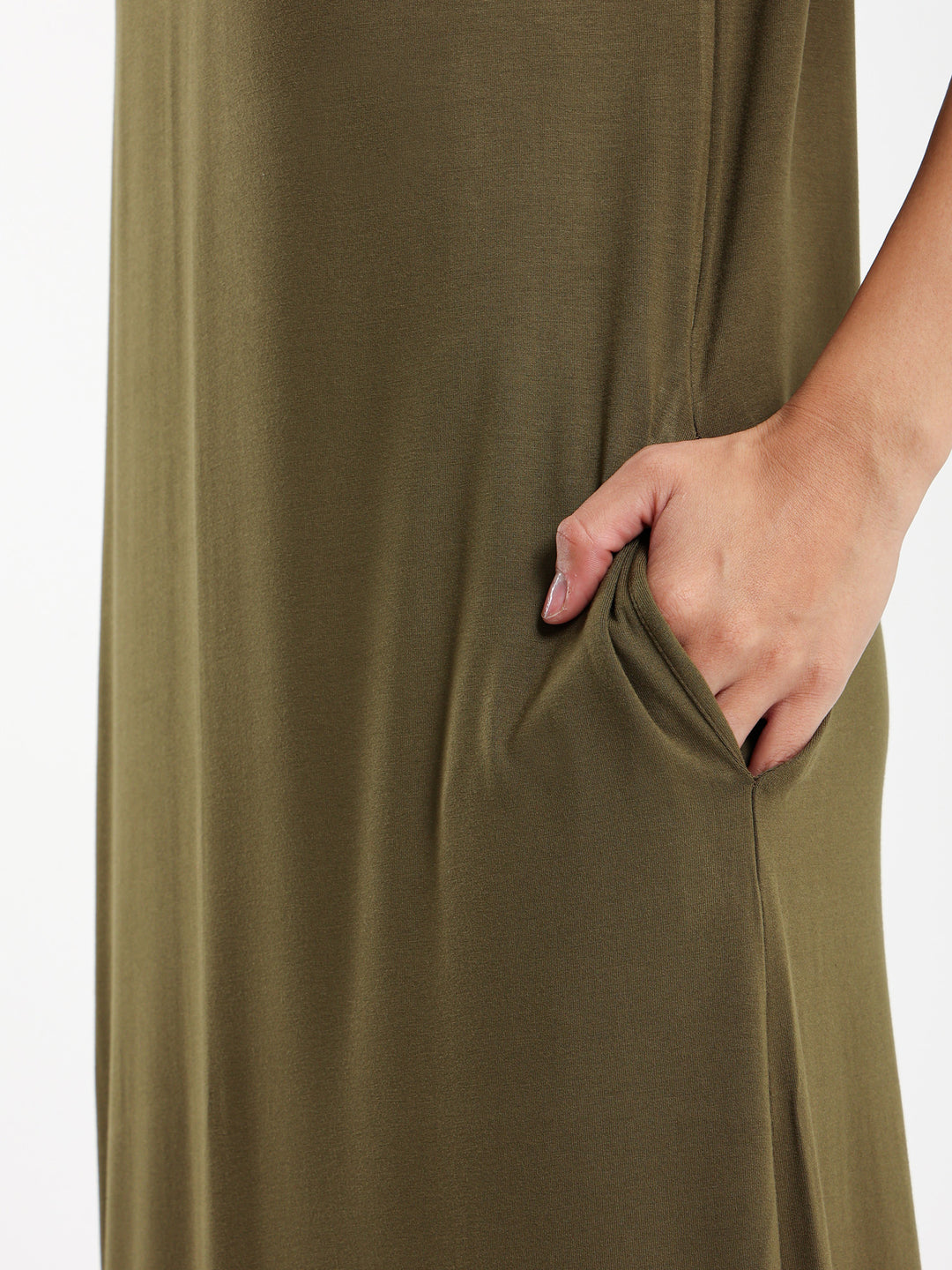 Slit-Side Maxi Dress with Pockets