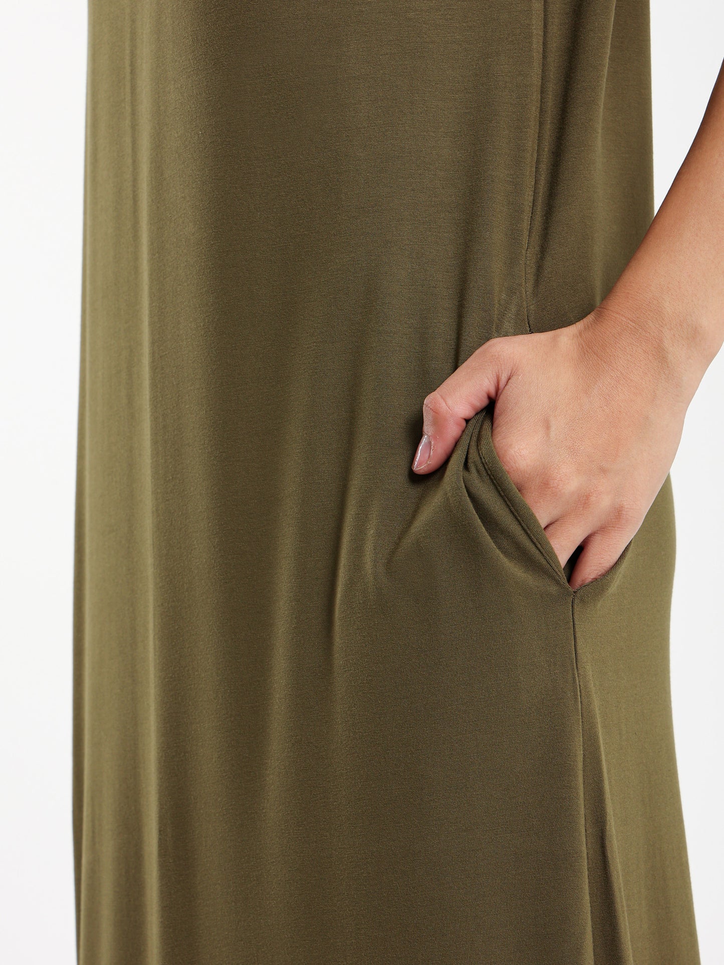 Slit-Side Maxi Dress with Pockets