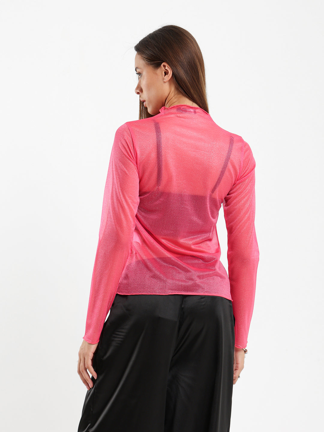 Mesh Long-Sleeve Top