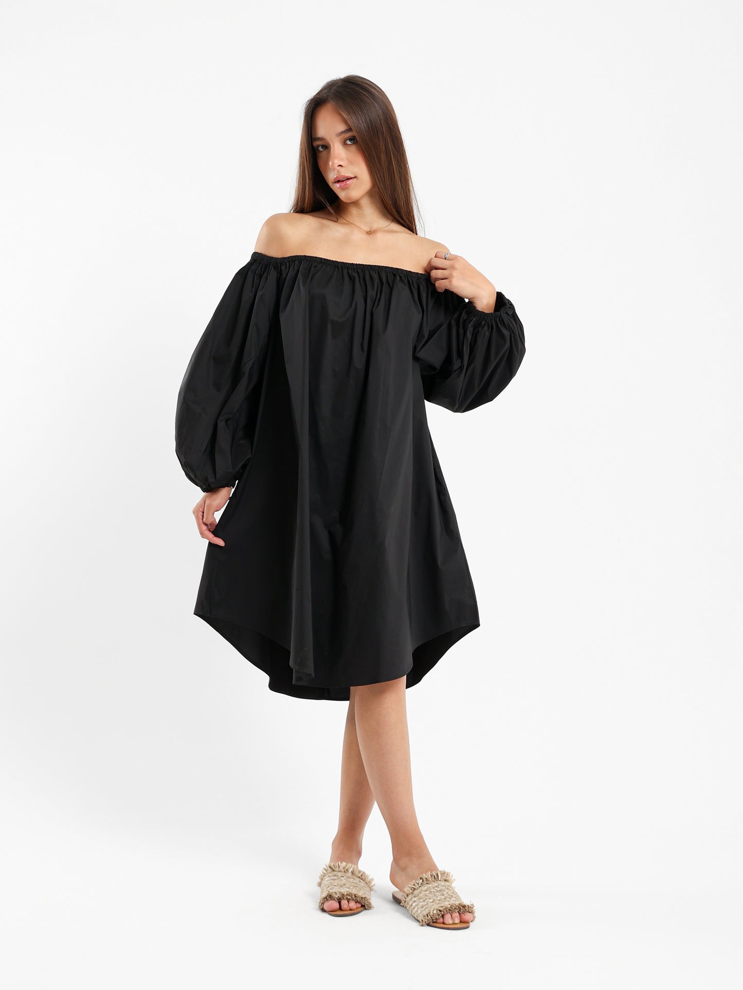 Off-Shoulder Puffy Dress