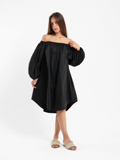 Off-Shoulder Puffy Dress