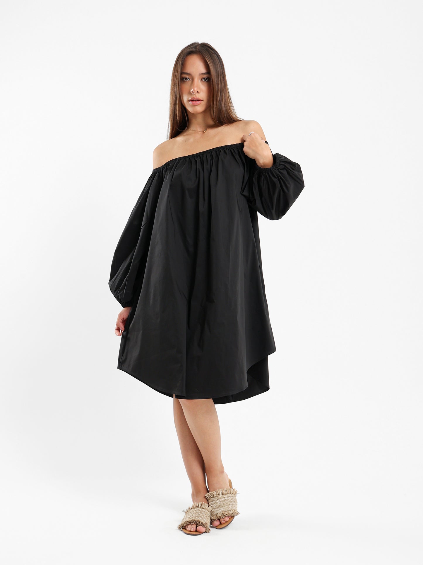 Off-Shoulder Puffy Dress