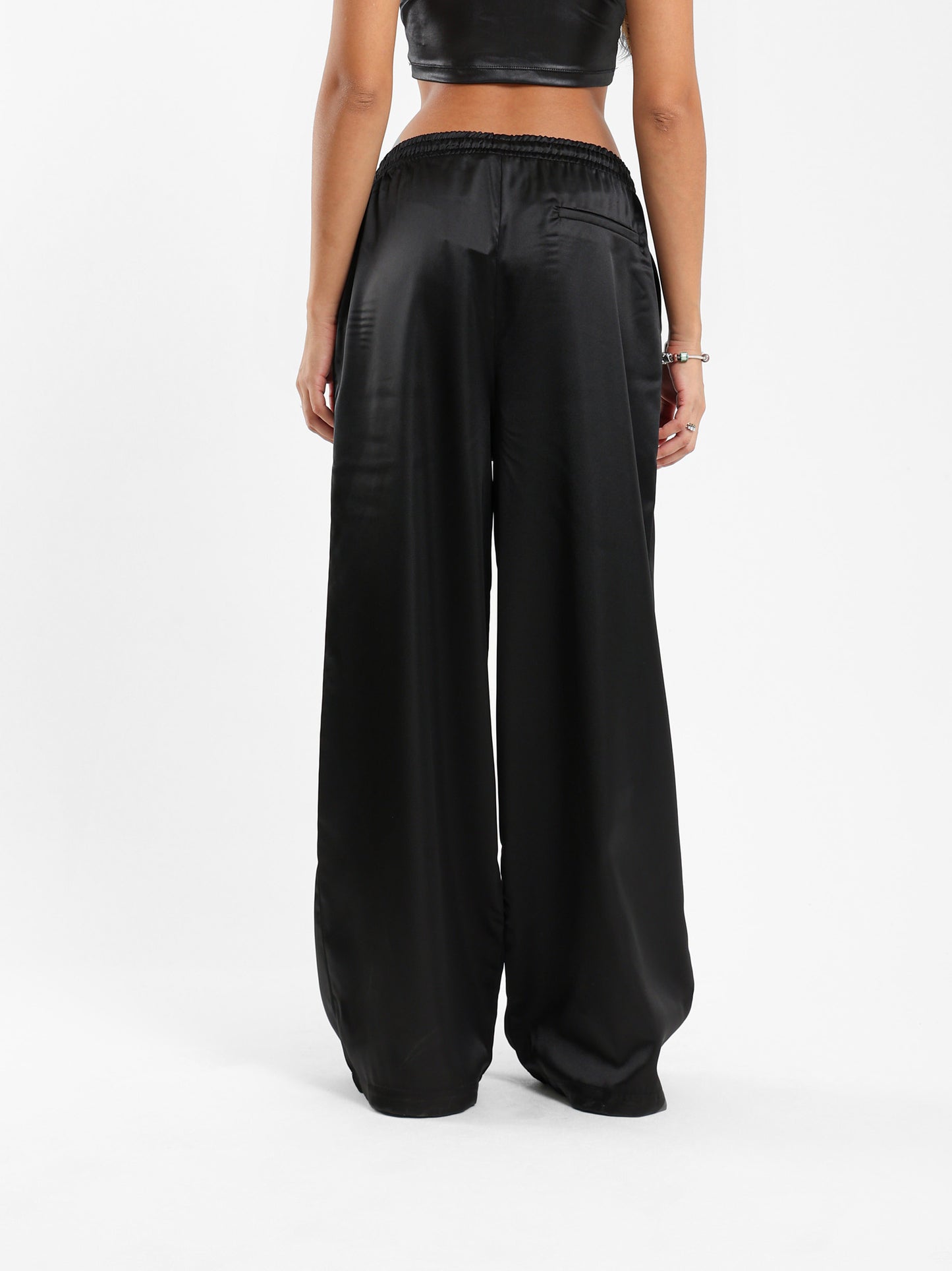Satin Wide-Leg Pants