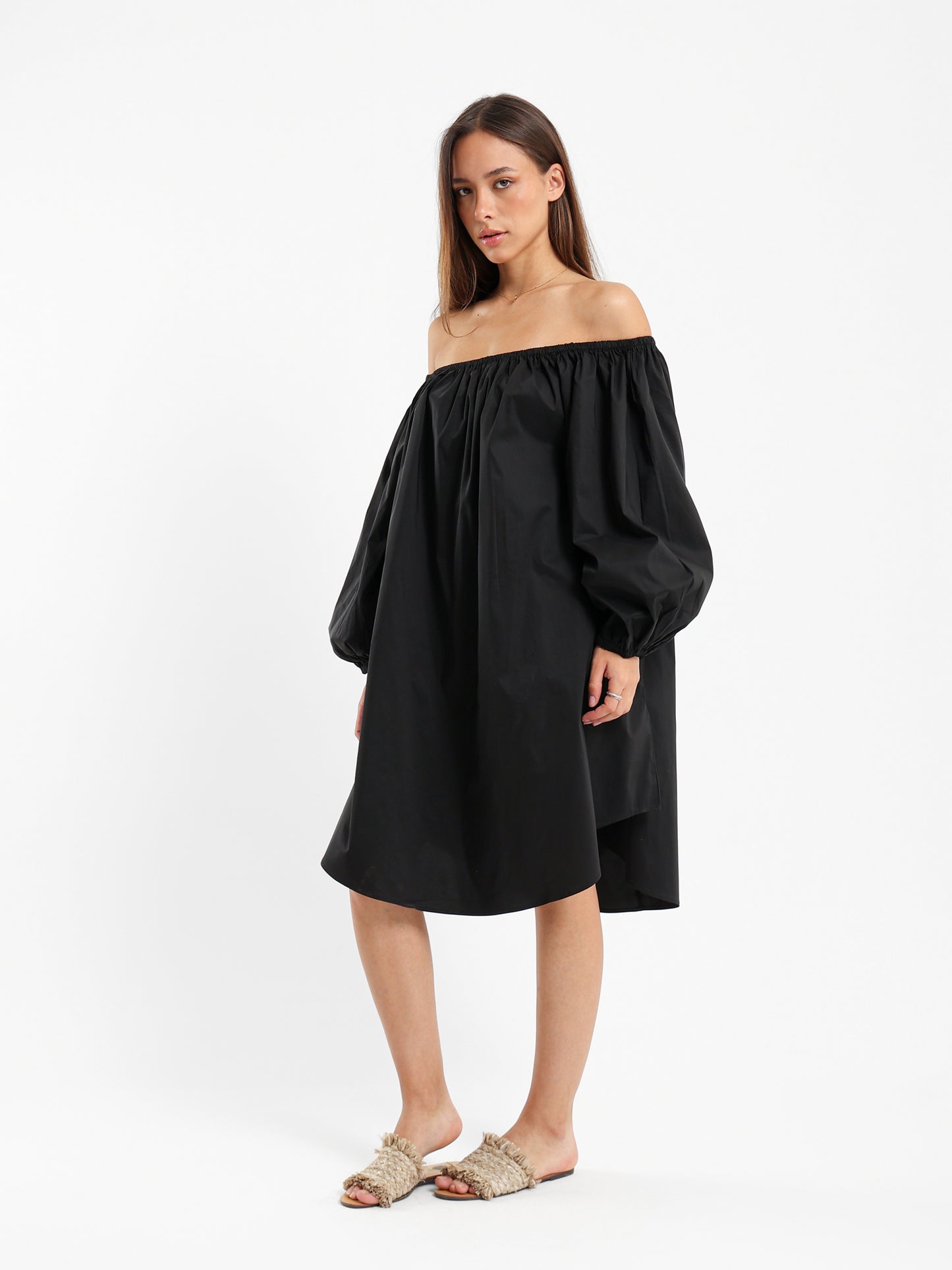 Off-Shoulder Puffy Dress