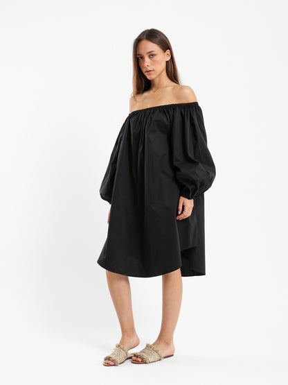 Off-Shoulder Puffy Dress