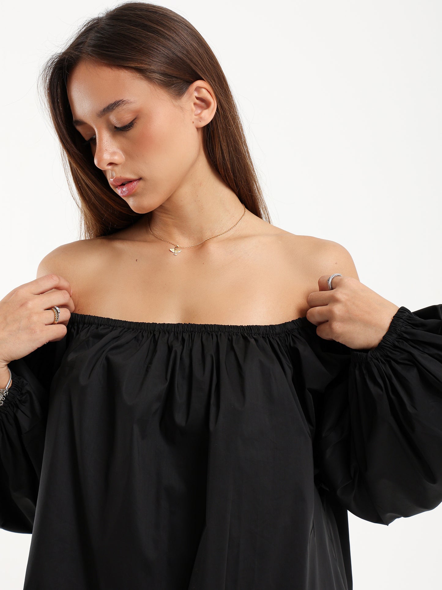 Off-Shoulder Puffy Dress