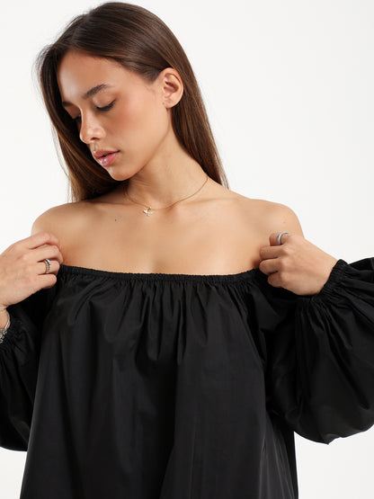 Off-Shoulder Puffy Dress