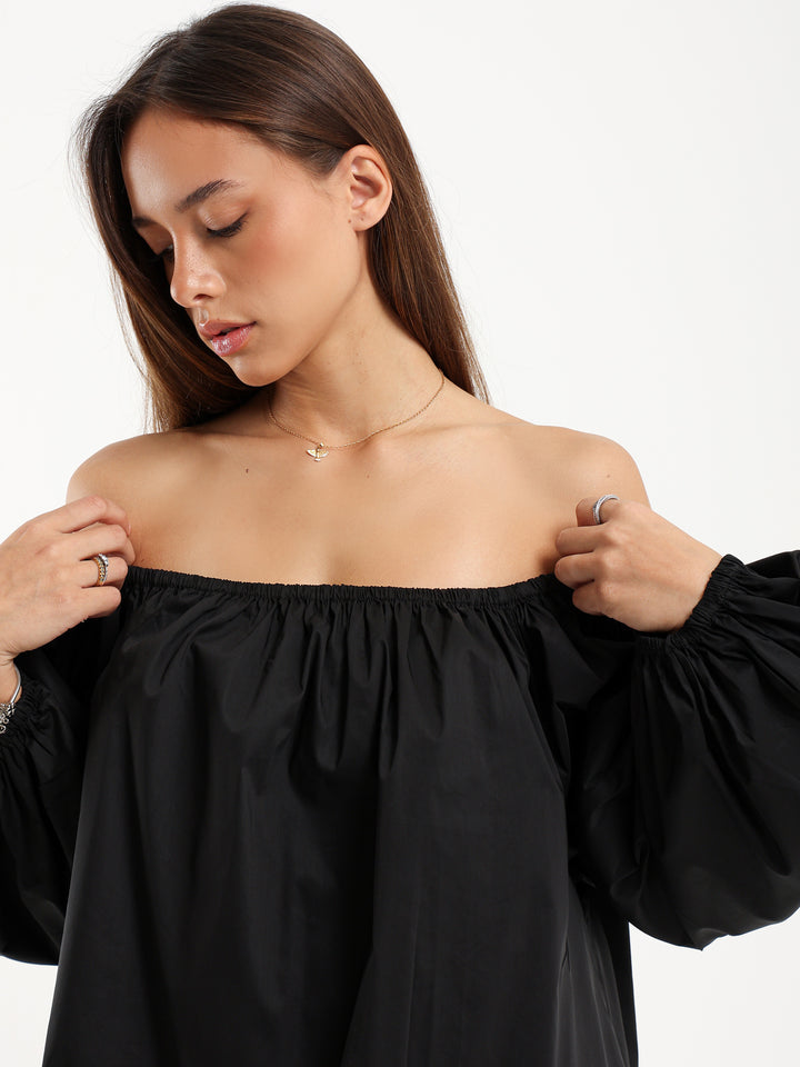 Off-Shoulder Puffy Dress