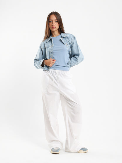 Cropped Carpenter Denim Jacket