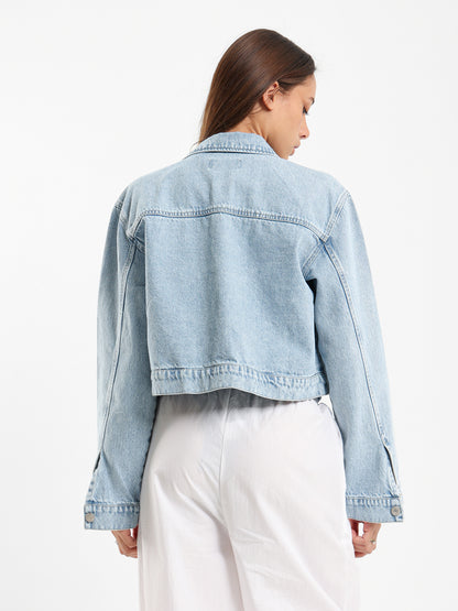 Cropped Carpenter Denim Jacket