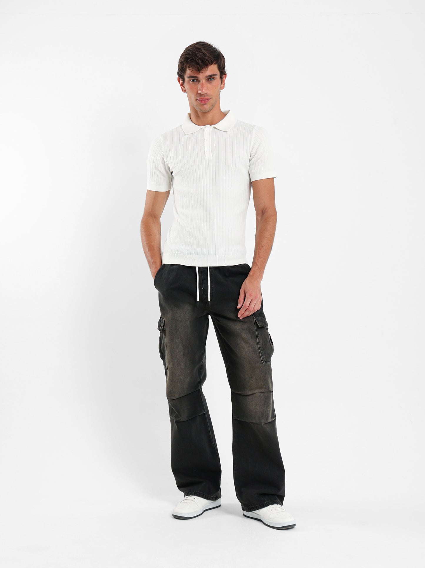 Ribbed Polo Shirt