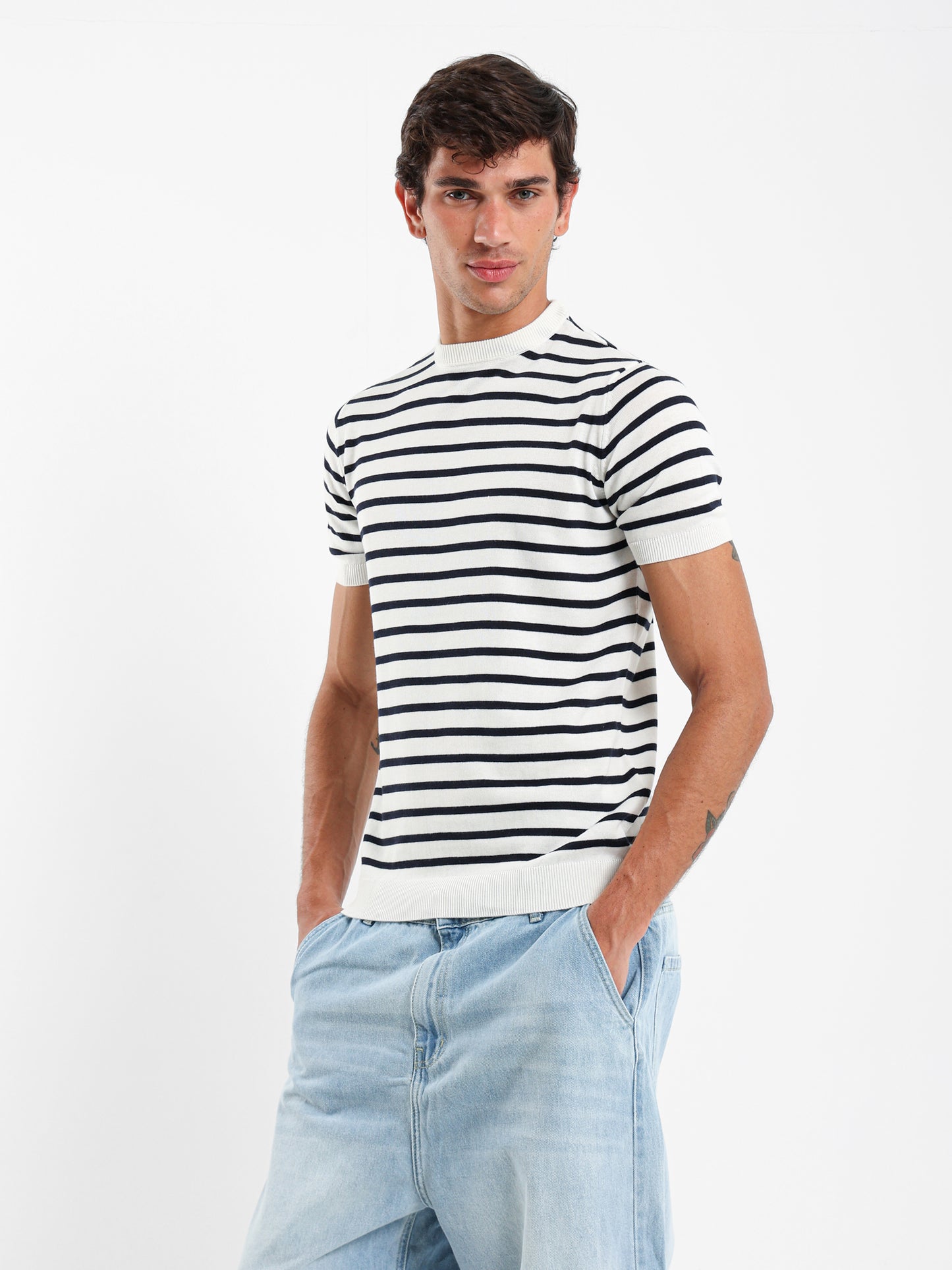 Striped Tricot T-Shirt