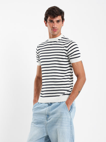 Striped Tricot T-Shirt