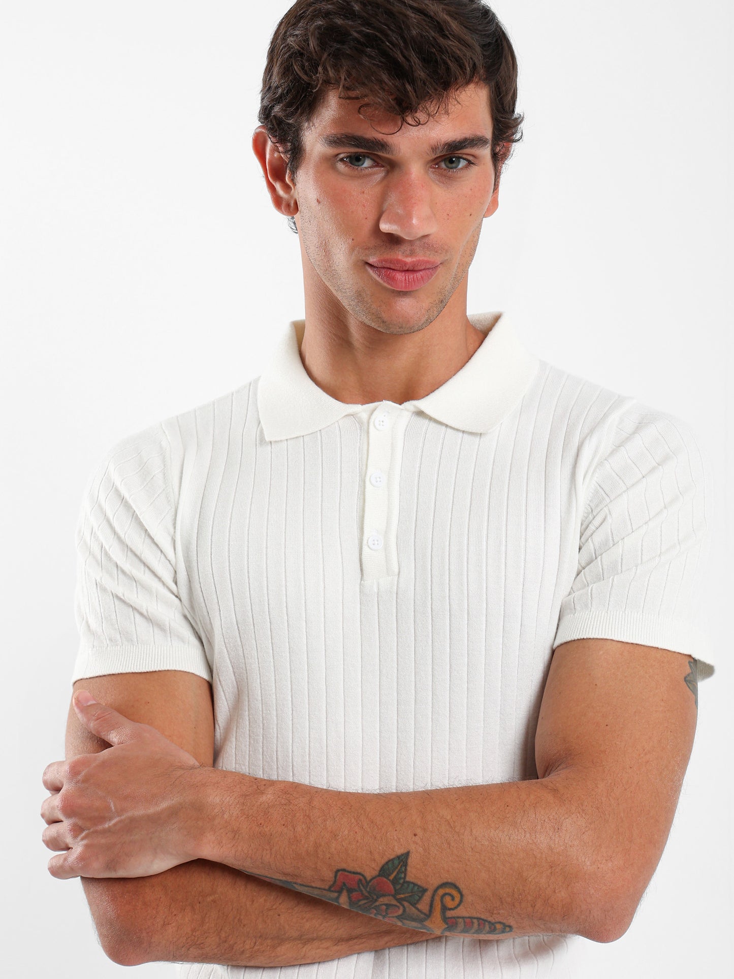 Ribbed Polo Shirt