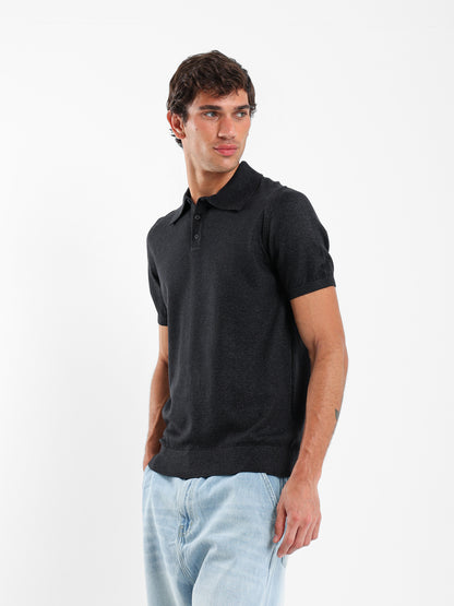 Muscle Fit Polo with Buttons