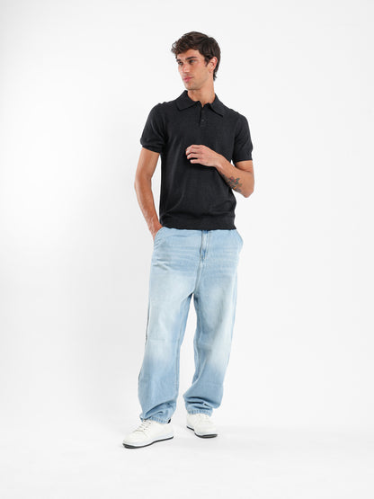 Muscle Fit Polo with Buttons