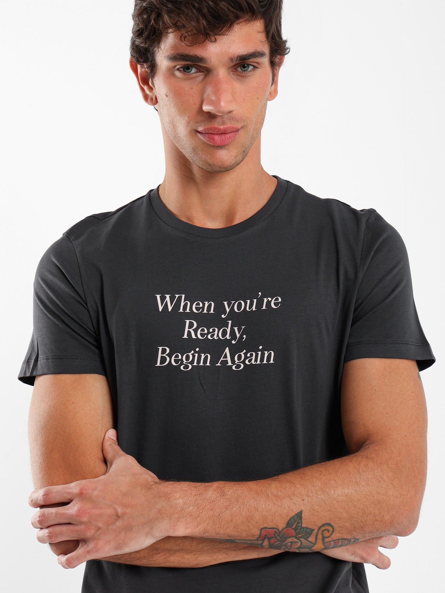 Front Text Print T-Shirt