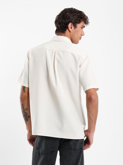 Waffle Textured Short Sleeve Shirt
